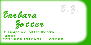 barbara zotter business card